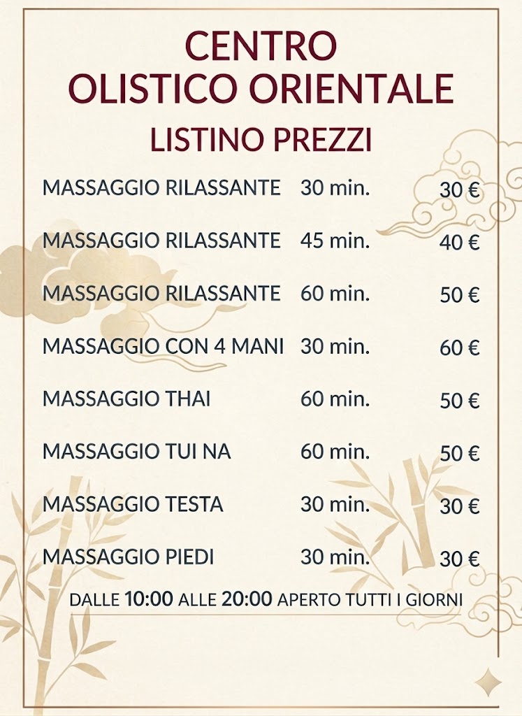 centro olistico massaggio cinese — estetista a Roma