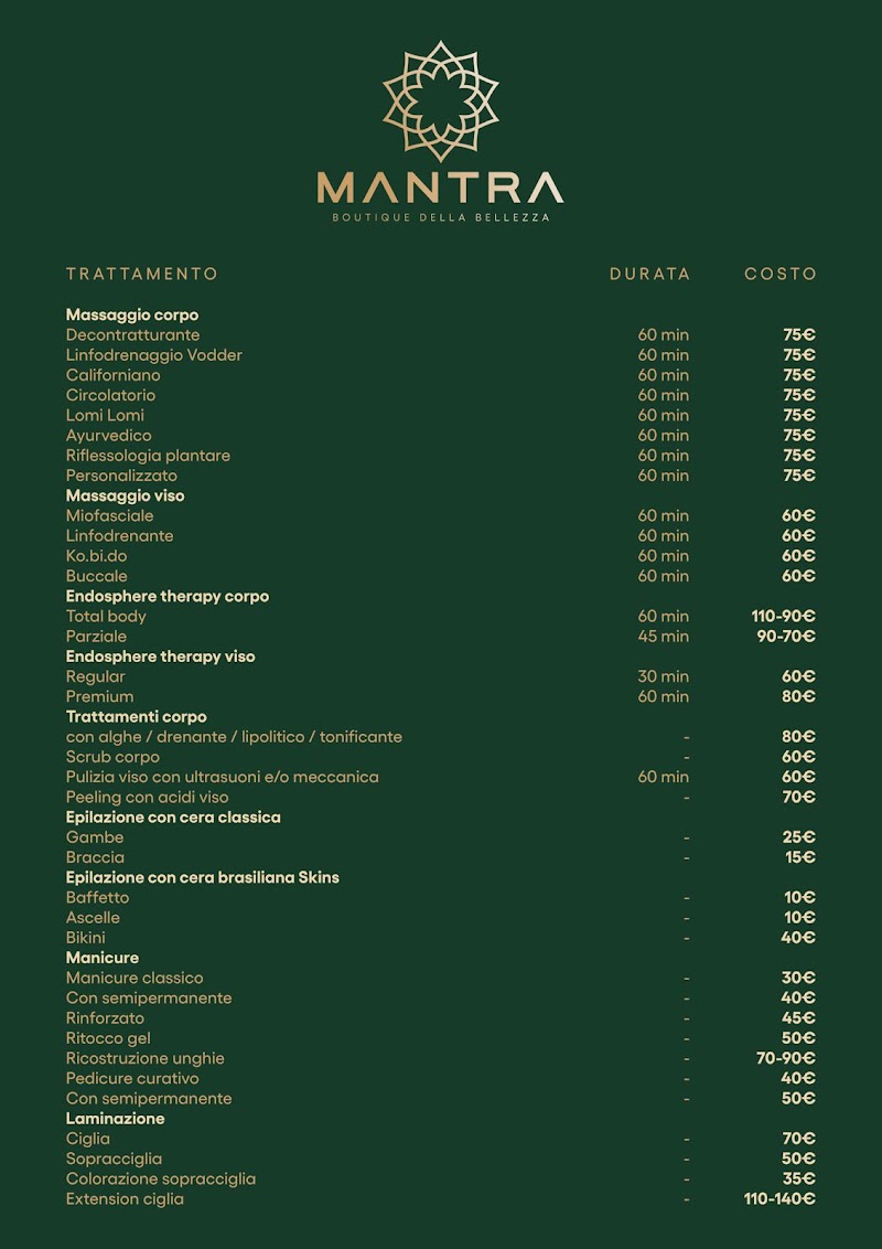 Mantra - Boutique della bellezza — estetista a Roma